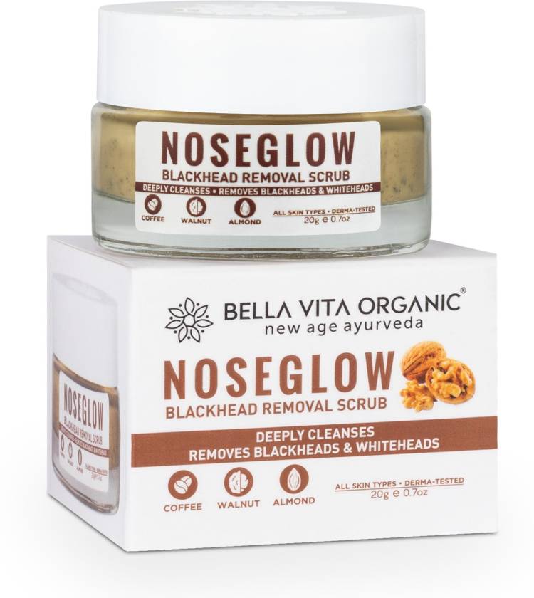 Bella vita organic Nose Glow Scrub Cream For Black Head Removal & Skin Brightening and Hydration Scrub Price in India