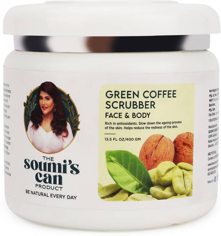 The Soumi's Can Product GREEN COFFEE SCRUBBER FACE & BODY Scrub Price in India