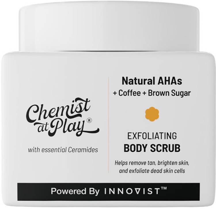 Chemist at Play Exfoliating Coffee Body Scrub for Tan Removal, Soft-Smooth Skin with natural AHA Scrub Price in India