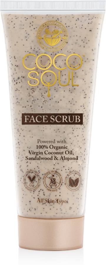 Coco Soul Face Scrub with Coconut, Sandalwood & Ayurveda for Gentle Exfoliation Scrub Price in India
