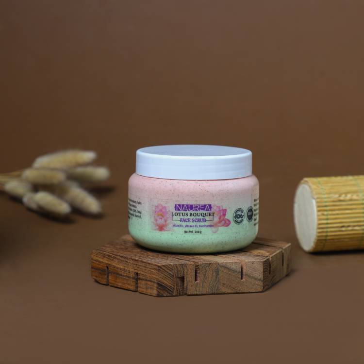 NAUREA Facial Scrub, Moisture-Rich Soy Extract, helps improve skin tone & texture Scrub Price in India
