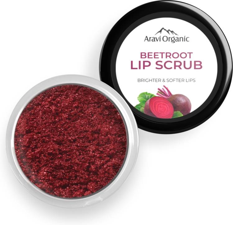 Aravi Organic Beetroot Lip Lightening Scrub Balm for Dark, Chapped & Pigmented Lips Scrub Price in India