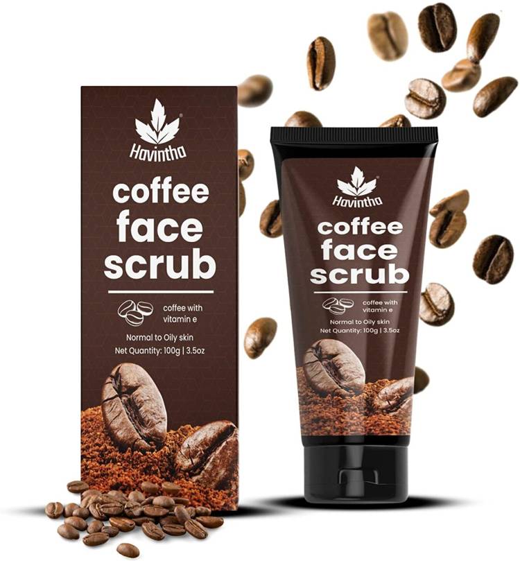 Havintha Coffee Face Scrub - 100g | With Neem, Shea and Cocoa Butter Scrub Price in India