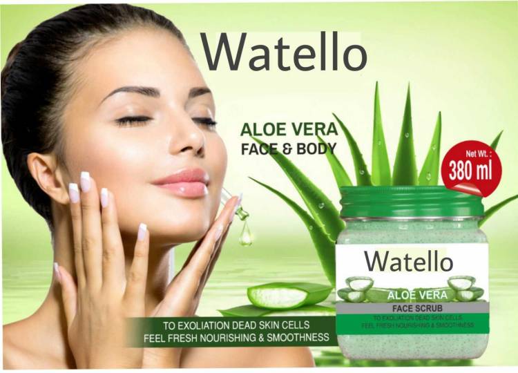 WATELLO Aloe Vera Pimple Free Skin Face Scrub for Glowing Skin Scrub Price in India
