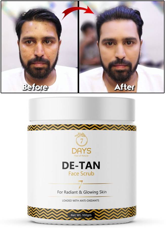 7 Days Face Glowing d tan face scrub for skin whitening lightening brightening anti ageing Scrub Price in India
