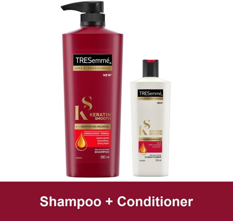 TRESemme Keratin Smooth Shampoo 580ml & Conditioner 190ml Price in India