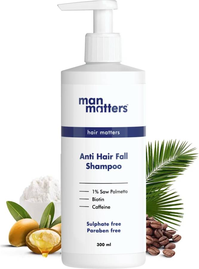 Man Matters DHT Blocker Anti Hair Fall Shampoo | Biotin, Caffeine, Argan Oil, Saw Palmetto Price in India