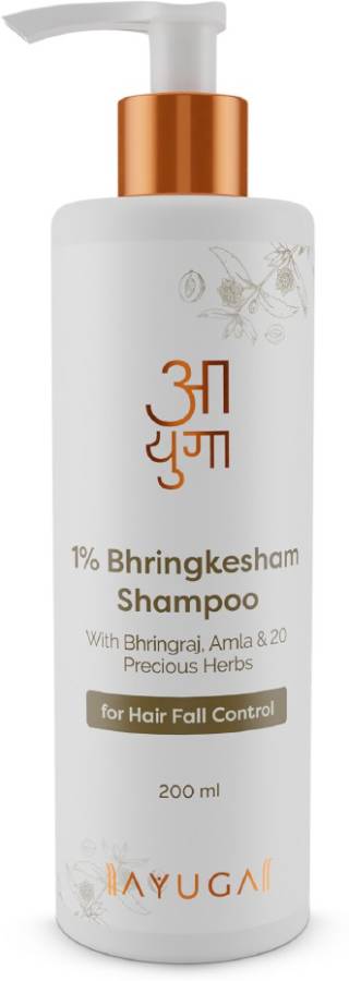 Ayuga 1% Bhringkesham Shampoo, with Bhringraj & Amla | For Hairfall Control 200 ml Price in India