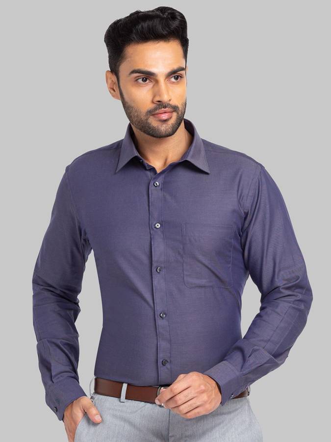Men Slim Fit Solid Formal Shirt Price in India