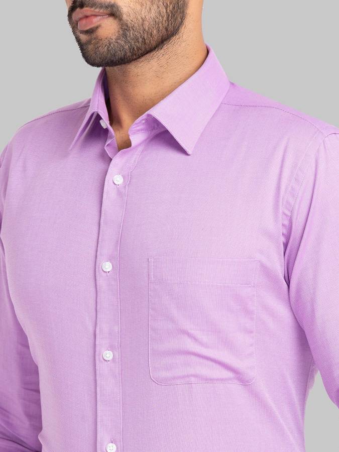 Men Slim Fit Self Design Formal Shirt Price in India