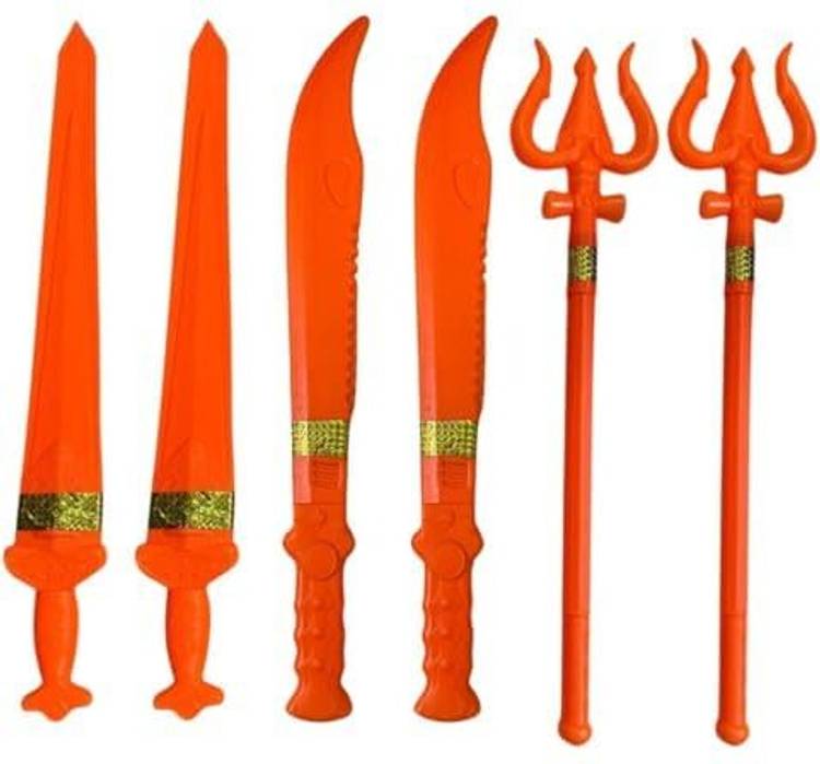 Vidhyapati Plastic Trishul, Khanjar, Talwar Toys for Kids/Hand Weapon Role & Action Figure