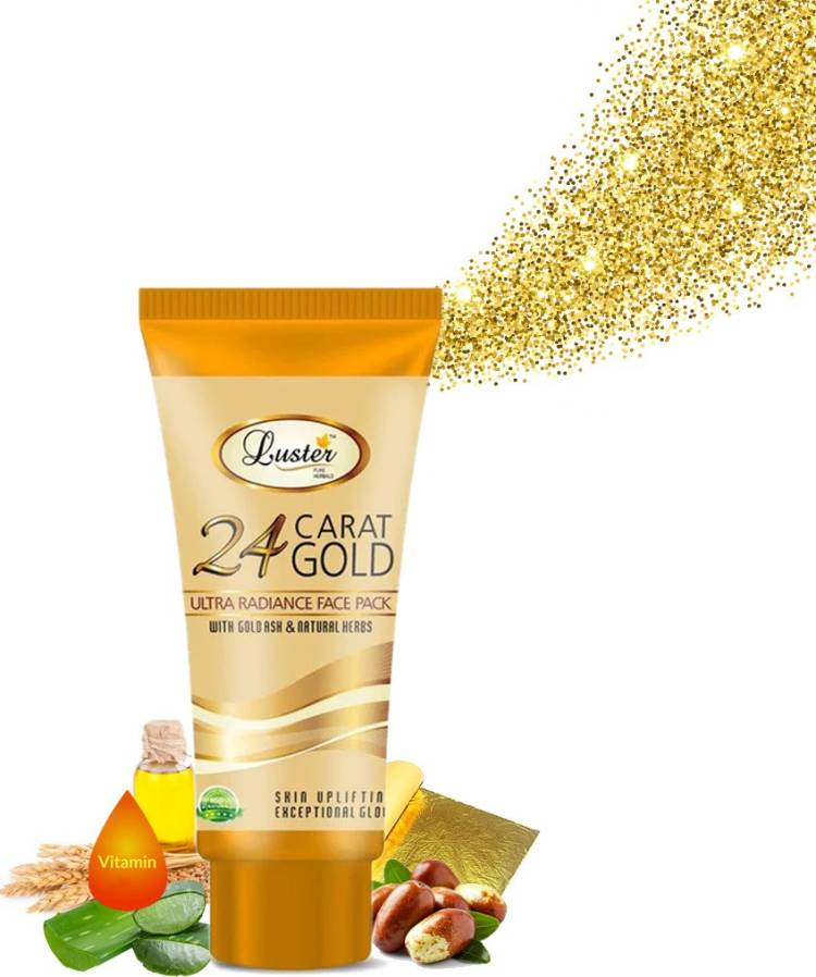 Luster 24 carat Gold Face Pack, Extra Glow & Fair Complexion, For Women & Men Price in India