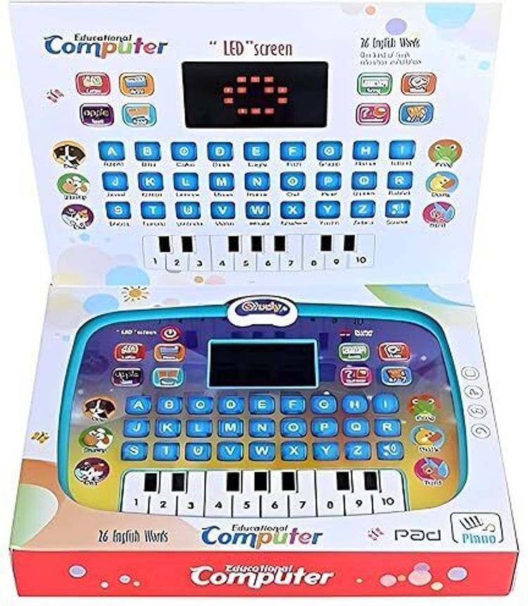 AHYRA Educational Learning Kids Laptop Tablet Plus Piano with led Screen Music Fun Toy