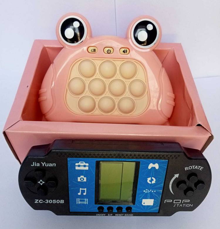 mayank & company Combo Push Pop Bubble Fidget & Pop Station Brain Training Brick Video game