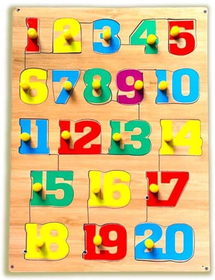 aasiyaenterprises Counting Number 1 To 20 Puzzle Board For Kids