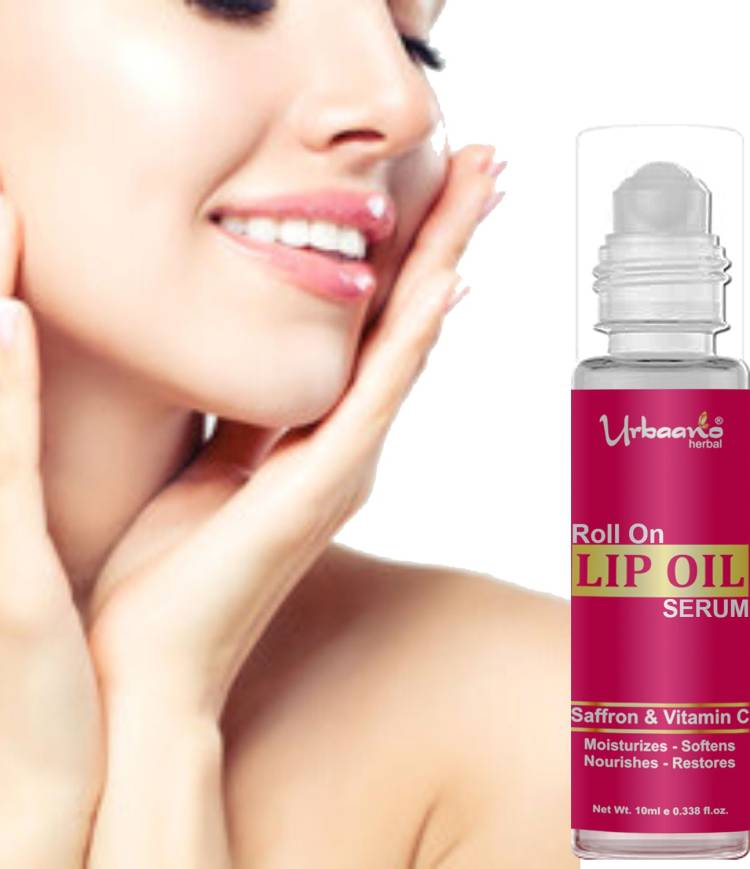 Urbaano Herbal Roll on Lip Oil Serum (Saffron & Vitamin C) for Dark, Dry, Chapped & Smoked Lips Apricot Price in India