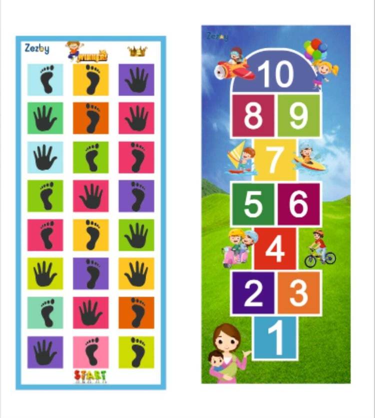 ZEZBY Premium Jumbo Play Mat, Game for Kids, Adults, Indoor-Outdoor Game Mat Pack Of 2