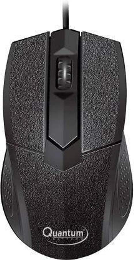 QUANTUM QHM224D Wired Optical Mouse (USB 2.0, Black) Wired Optical  Gaming Mouse