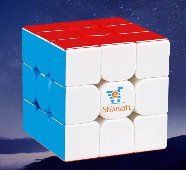 Shivsoft Speed Cube 3x3 High Speed Smooth Mooving Cube -11057