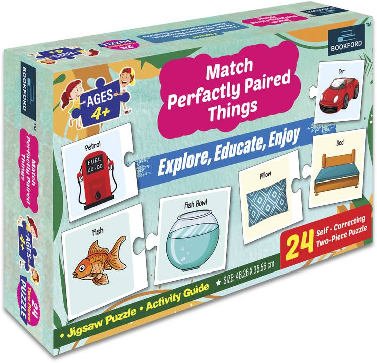 BOOKFORD Match Perfactly Paired Things Jigsaw Puzzle Game & Fun and Learning