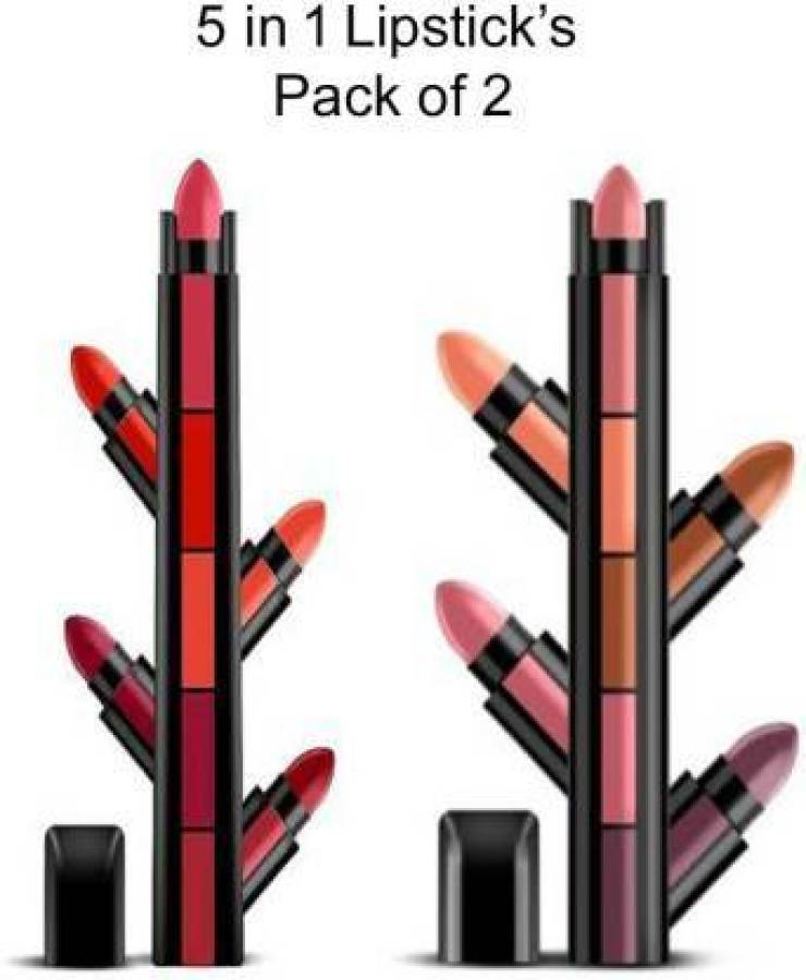 Pro Tya PT Beauty Combo Of Red Edition + Nude Edition Fab 5 In 1 Creamy Matte Finish Lipstick Price in India