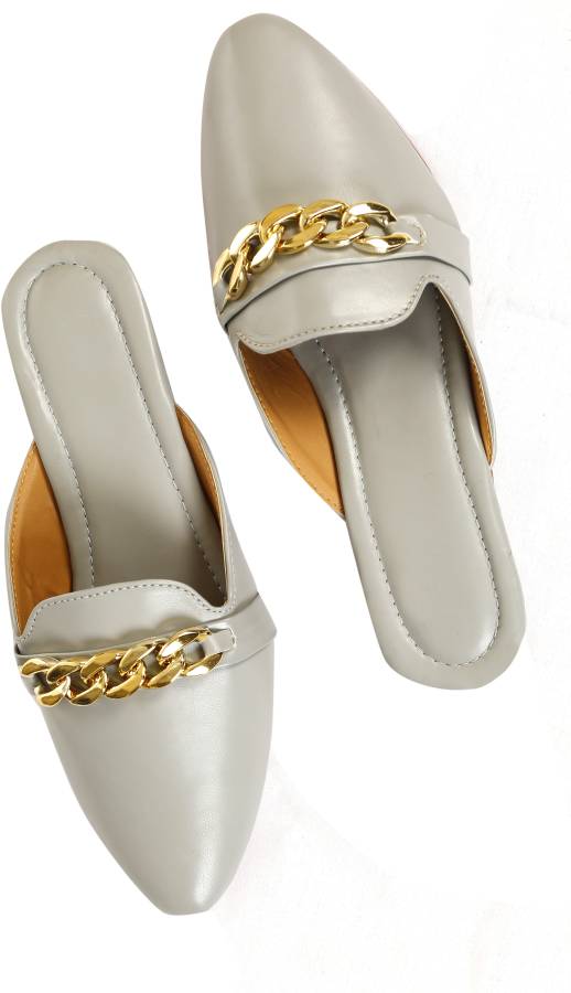 Women Grey Flats Sandal Price in India