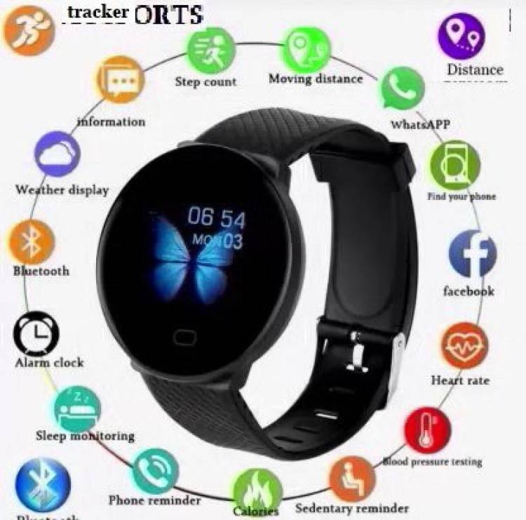 Bydye PA842 D18_PRO ACTIVITY TRACKER STEP COUNT SMART WATCH BLACK(PACK OF 1) Smartwatch Price in India