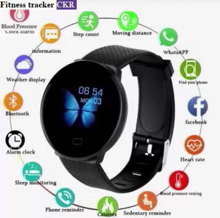 Yuvkarn PA800 D18_PRO ACTIVITY TRACKER BLUETOOTH SMART WATCH BLACK(PACK OF 1) Smartwatch Price in India