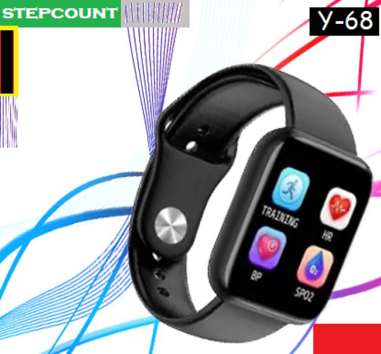 Bygaura H2271_Y68 PRO HEART RATE SMARTWATCH BLACK (PACK OF 1) Smartwatch Price in India