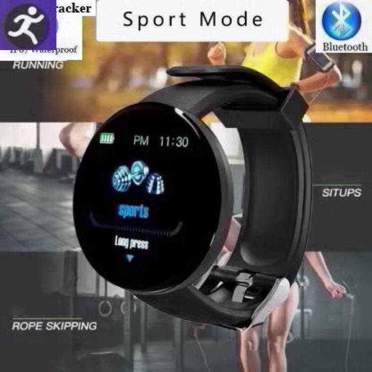 Stybits PA1297 D18_LATEST FITNESS TRACKER HEART RATE SMART WATCH BLACK(PACK OF 1) Smartwatch Price in India
