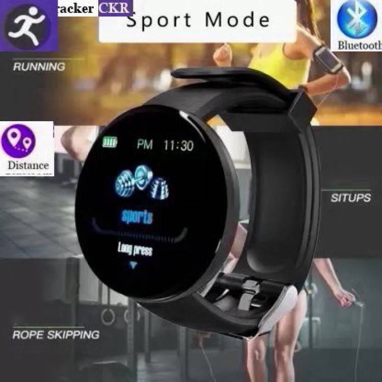Stybits PA1165 D18_LATEST FITNESS TRACKER HEART RATE SMART WATCH BLACK(PACK OF 1) Smartwatch Price in India