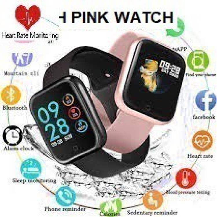 Bashaam D1858_D20PINK MAX ACTIVITY TRACKER MULTI SPORTS SMART WATCH BLACK(PACK OF 1) Smartwatch Price in India