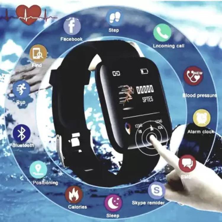 Jocoto F37(id116) LATEST Alarm Clock blood oxygen Smart Watch Black(pack of 1) Smartwatch Price in India