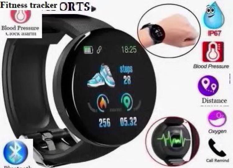 Bymaya PA55 D18_LATEST FITNESS TRACKER MULTI SPORTS SMART WATCH BLACK(PACK OF 1) Smartwatch Price in India