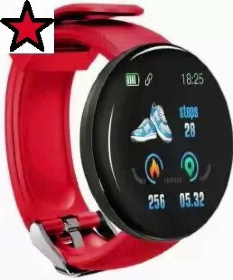 Stybits FW275_D18RED ULTRA Alarm Clock blood oxygen Macaron Smartwatch RED(pack of 1) Smartwatch Price in India
