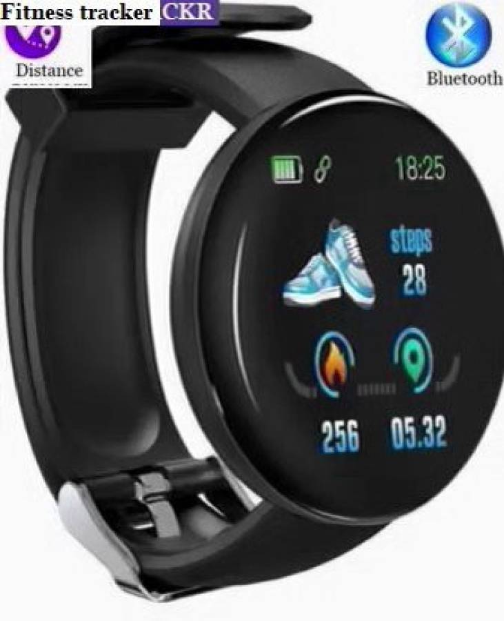 Bashaam PA166 D18_MAX FITNESS TRACKER STEP COUNT SMART WATCH BLACK(PACK OF 1) Smartwatch Price in India