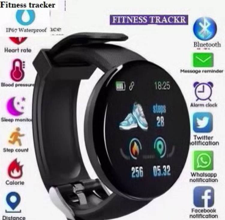 Jocoto PA453 D18_PLUS SLEEP TRACKER HEART RATE SMART WATCH BLACK(PACK OF 1) Smartwatch Price in India