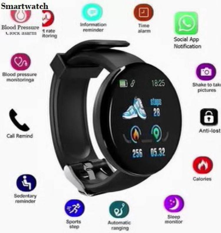 Actariat PA508 D18_MAX FITNESS TRACKER BLUETOOTH SMART WATCH BLACK(PACK OF 1) Smartwatch Price in India