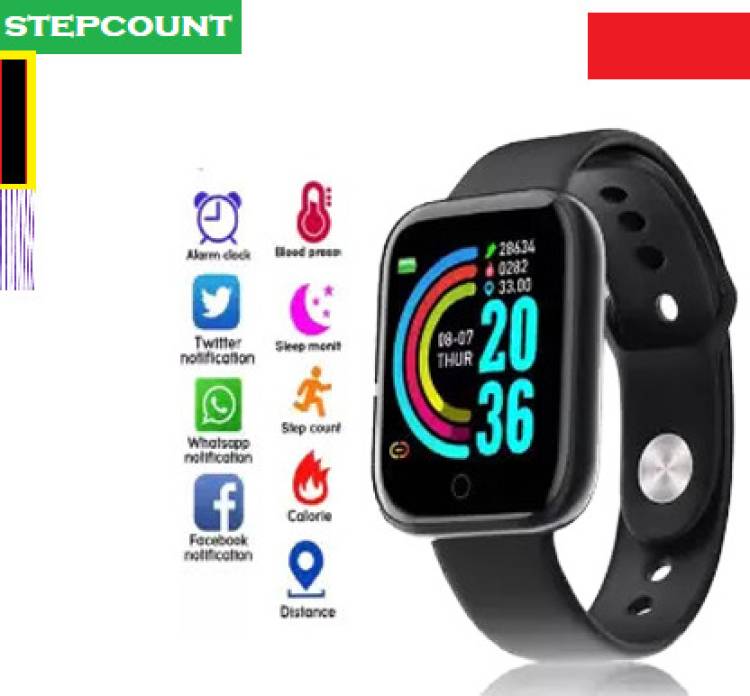 DILSHER H1162_Y68 ULTRA STEP COUNT SMARTWATCH BLACK (PACK OF 1) Smartwatch Price in India