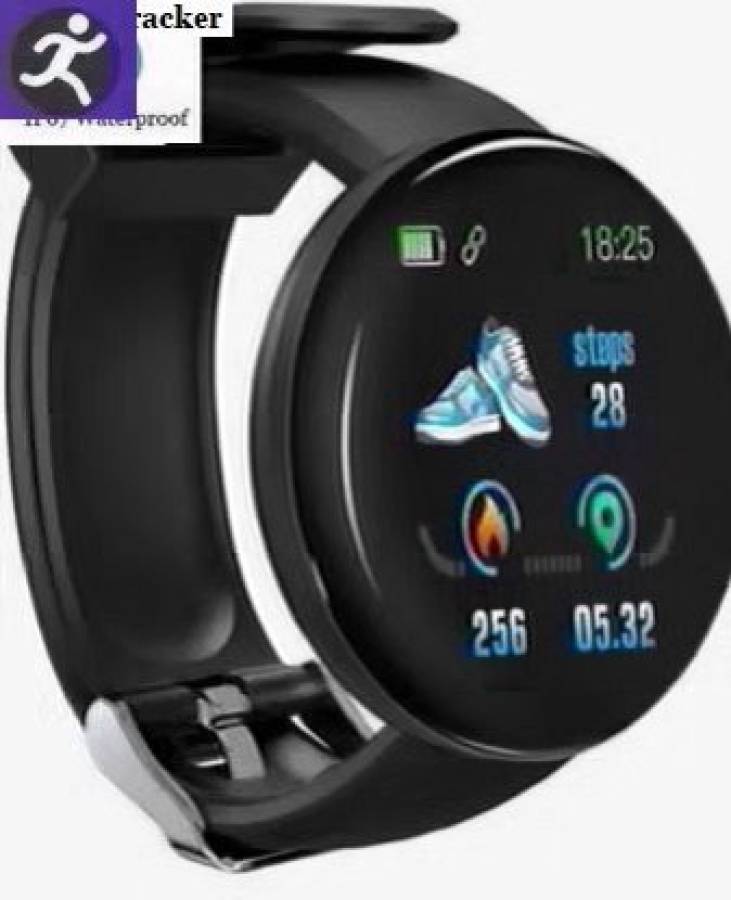 Bashaam PA1279 D18_LATEST FITNESS TRACKER MULTI SPORTS SMART WATCH BLACK(PACK OF 1) Smartwatch Price in India