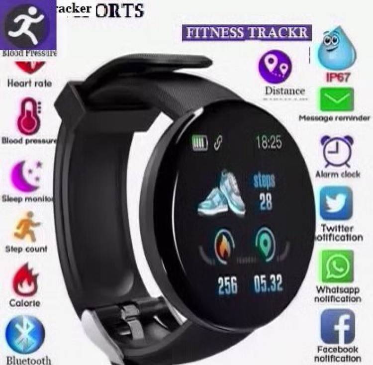Stybits PA1056 D18_ADVANCE SLEEP TRACKER BLUETOOTH SMART WATCH BLACK(PACK OF 1) Smartwatch Price in India