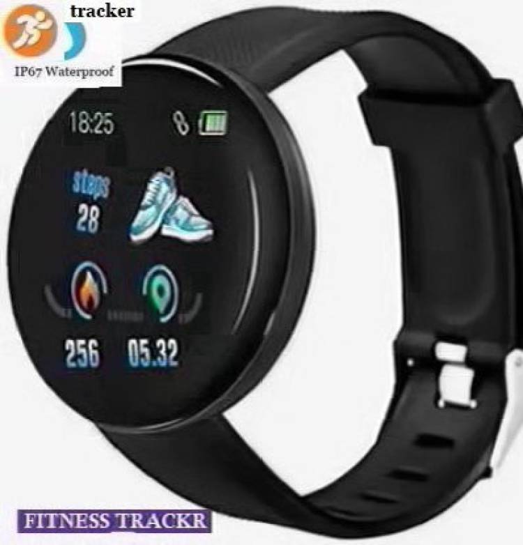 Jocoto PA1381 D18_LATEST FITNESS TRACKER HEART RATE SMART WATCH BLACK(PACK OF 1) Smartwatch Price in India