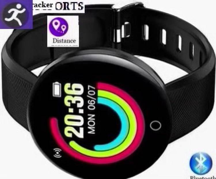 Stybits PA1219 D18_LATEST FITNESS TRACKER MULTI SPORTS SMART WATCH BLACK(PACK OF 1) Smartwatch Price in India