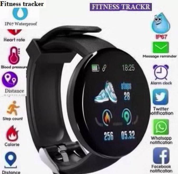 Bydye PA292 D18_MAX FITNESS TRACKER BLUETOOTH SMART WATCH BLACK(PACK OF 1) Smartwatch Price in India