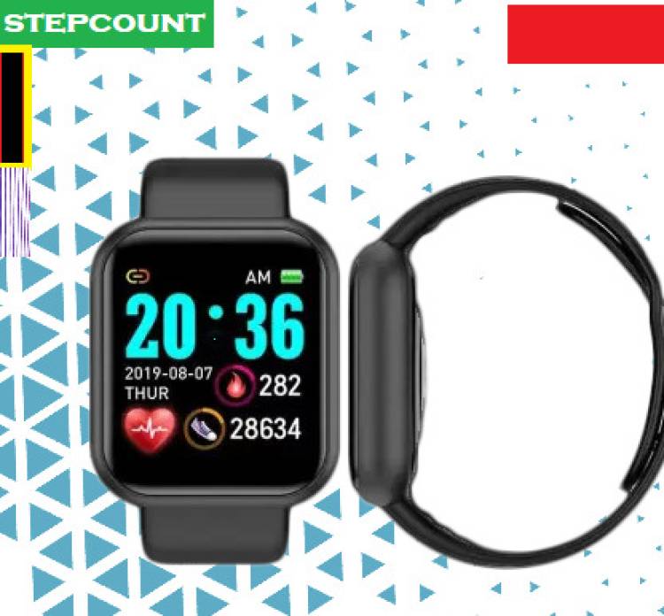 Bygaura H1164_Y68 ADVANCED HEART RATE SMARTWATCH BLACK (PACK OF 1) Smartwatch Price in India
