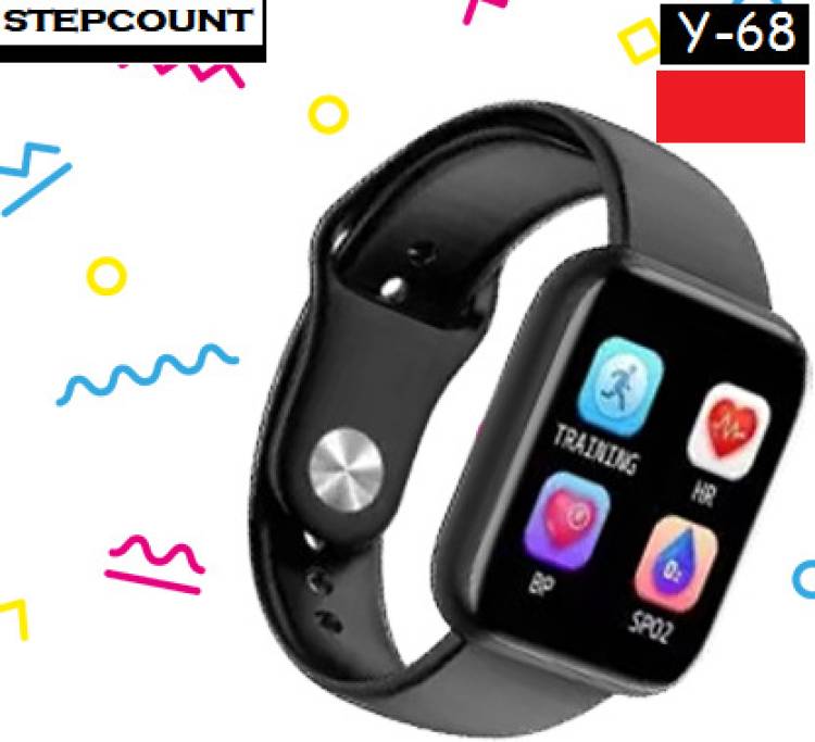 Actariat VX2011_Y68 MAX STEP COUNT SMARTWATCH BLACK (PACK OF 1) Smartwatch Price in India