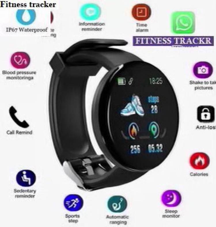 Bydye PA381 D18_PLUS SLEEP TRACKER HEART RATE SMART WATCH BLACK(PACK OF 1) Smartwatch Price in India