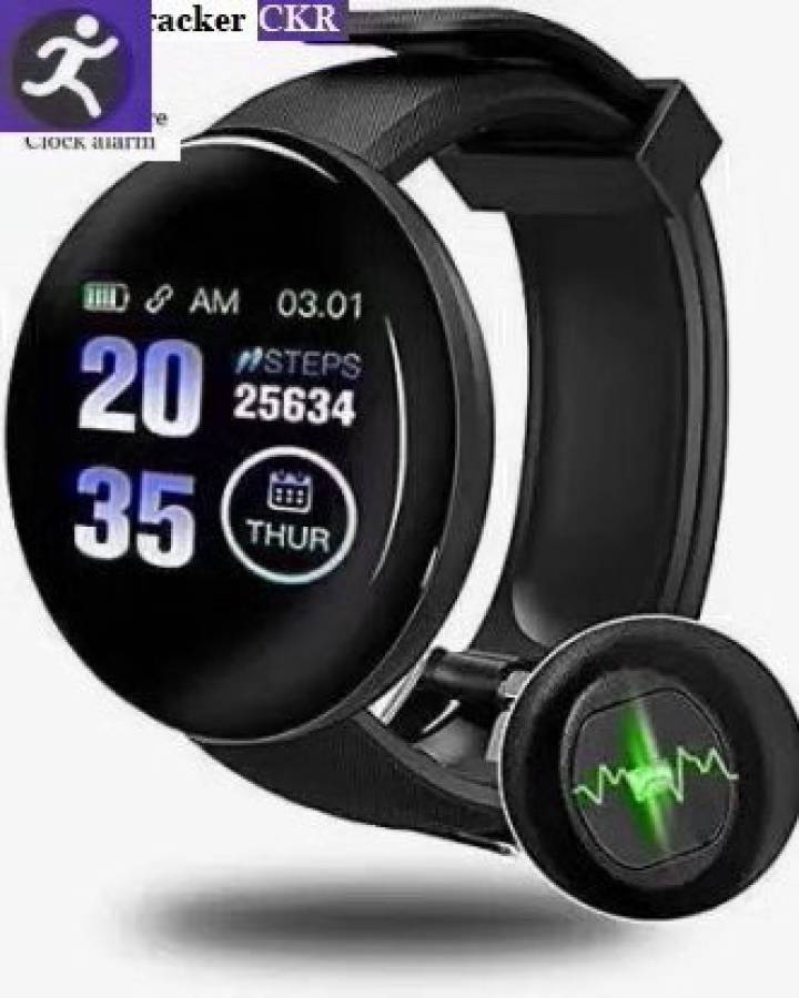 Jocoto PA1348 D18_MAX FITNESS TRACKER BLUETOOTH SMART WATCH BLACK(PACK OF 1) Smartwatch Price in India