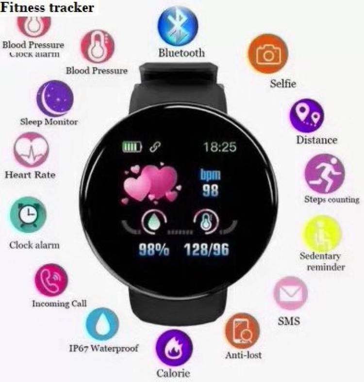 Bydye PA104 D18_PRO ACTIVITY TRACKER BLUETOOTH SMART WATCH BLACK(PACK OF 1) Smartwatch Price in India