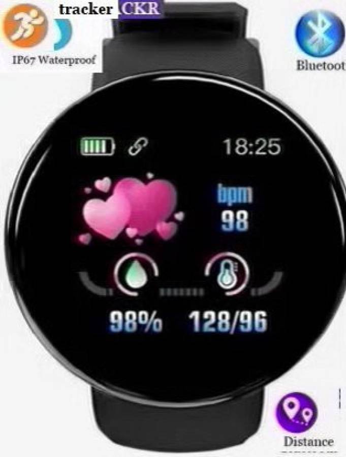 Bashaam PA1412 D18_PRO ACTIVITY TRACKER BLUETOOTH SMART WATCH BLACK(PACK OF 1) Smartwatch Price in India